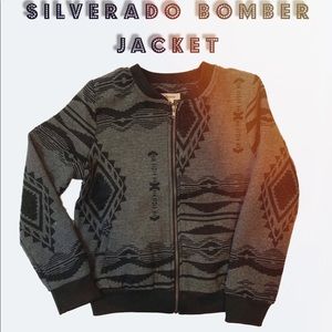 Aztec print bomber jacket